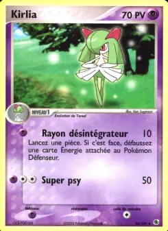 Kirlia — carte 34 de l’extension EX Rubis & Saphir