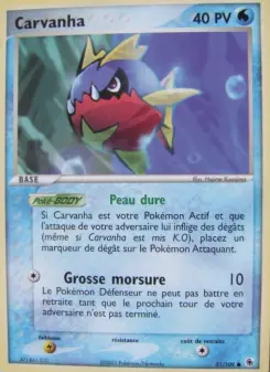 Carvanha — carte 51 de l’extension EX Rubis & Saphir