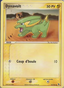 Dynavolt — carte 52 de l’extension EX Rubis & Saphir