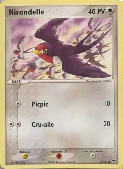 Nirondelle — carte 72 de l’extension EX Rubis & Saphir