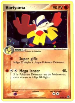 Hariyama — carte 8 de l’extension EX Rubis & Saphir