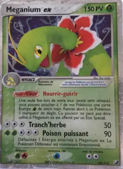 Meganium ex — carte 106 de l’extension EX Forces Cachées