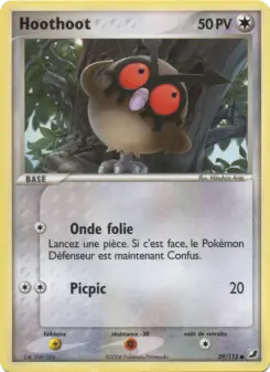 Hoothoot — carte 59 de l’extension EX Forces Cachées