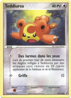 Teddiursa — carte 77 de l’extension EX Forces Cachées