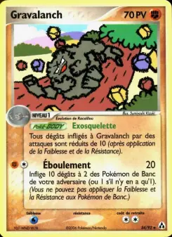 Gravalanch — carte 34 de l’extension EX Créateurs de légendes