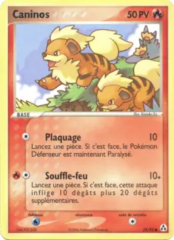 Caninos — carte 55 de l’extension EX Créateurs de légendes