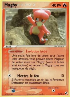 Magby — carte 58 de l’extension EX Créateurs de légendes