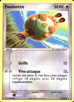 Fouinette — carte 62 de l’extension EX Créateurs de légendes