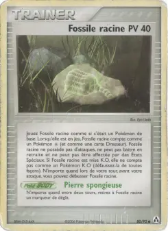 Fossile racine — carte 80 de l’extension EX Créateurs de légendes