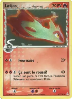 Latias δ — carte 21 de l’extension EX Fantômes Holon