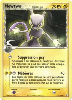 Mewtwo δ — carte 24 de l’extension EX Fantômes Holon