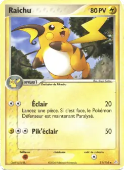 Raichu — carte 51 de l’extension EX Fantômes Holon
