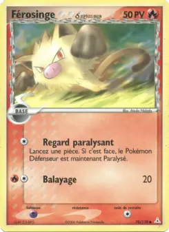 Férosinge δ — carte 70 de l’extension EX Fantômes Holon