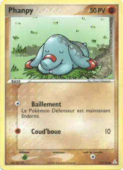 Phanpy — carte 75 de l’extension EX Fantômes Holon
