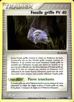Fossile griffe — carte 91 de l’extension EX Fantômes Holon
