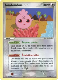 Toudoudou — carte 21 de l’extension EX Gardiens de Cristal