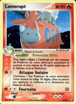Camerupt — carte 3 de l’extension EX Gardiens de Cristal