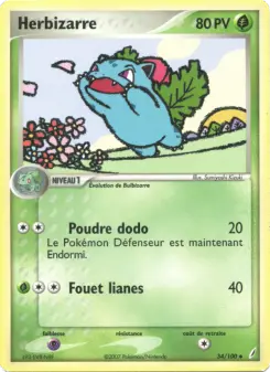 Herbizarre — carte 34 de l’extension EX Gardiens de Cristal