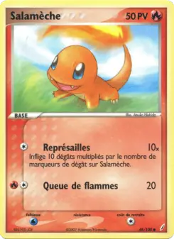Salamèche — carte 48 de l’extension EX Gardiens de Cristal