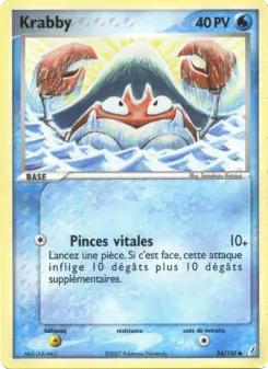 Krabby — carte 54 de l’extension EX Gardiens de Cristal