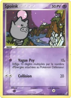 Spoink — carte 62 de l’extension EX Gardiens de Cristal