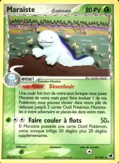 Maraiste δ — carte 21 de l’extension EX Île des Dragons