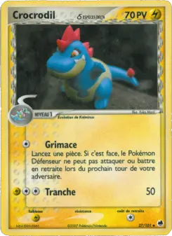 Crocrodil δ — carte 27 de l’extension EX Île des Dragons