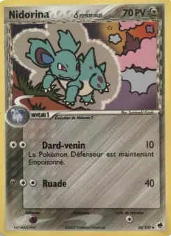 Nidorina δ — carte 34 de l’extension EX Île des Dragons