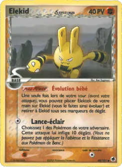 Elekid δ — carte 48 de l’extension EX Île des Dragons