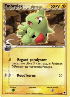 Embrylex δ — carte 52 de l’extension EX Île des Dragons