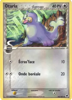 Otaria δ — carte 62 de l’extension EX Île des Dragons