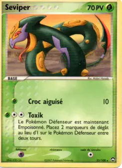 Seviper — carte 23 de l’extension EX Gardiens du Pouvoir