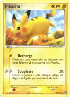 Pikachu — carte 57 de l’extension EX Gardiens du Pouvoir