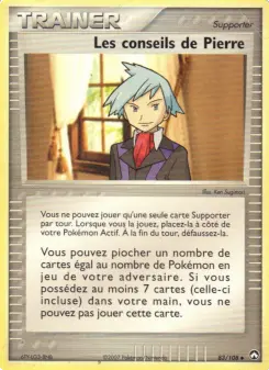 Les conseils de Pierre — carte 83 de l’extension EX Gardiens du Pouvoir