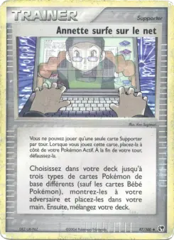 Annette surfe sur le net — carte 87 de l’extension EX Tempête de sable