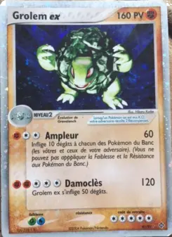 Grolem ex — carte 91 de l’extension EX Dragon