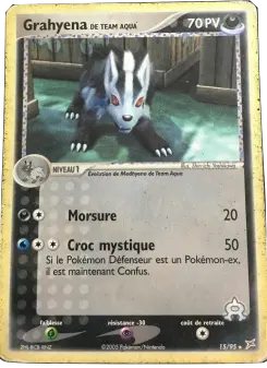 Grahyena de Team Aqua — carte 15 de l’extension EX Team Magma vs Team Aqua