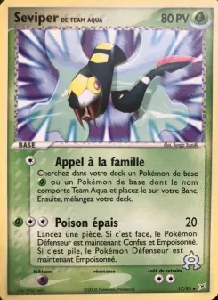 Seviper de Team Aqua — carte 17 de l’extension EX Team Magma vs Team Aqua