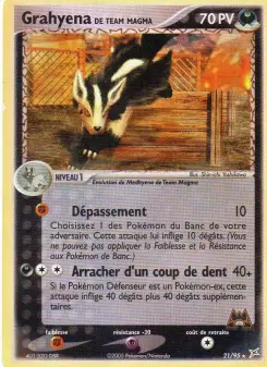 Grahyena de Team Magma — carte 21 de l’extension EX Team Magma vs Team Aqua