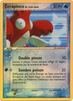 Écrapince de Team Aqua — carte 26 de l’extension EX Team Magma vs Team Aqua