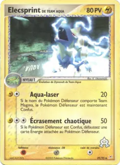 Elecsprint de Team Aqua — carte 29 de l’extension EX Team Magma vs Team Aqua