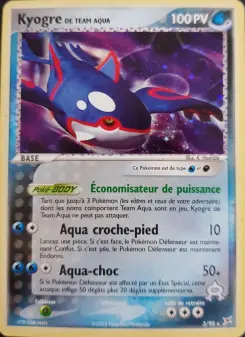 Kyogre de Team Aqua — carte 3 de l’extension EX Team Magma vs Team Aqua