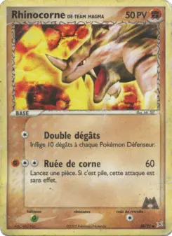 Rhinocorne de Team Magma — carte 38 de l’extension EX Team Magma vs Team Aqua