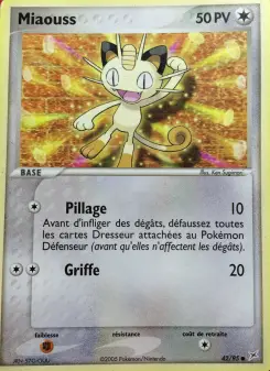 Miaouss — carte 42 de l’extension EX Team Magma vs Team Aqua