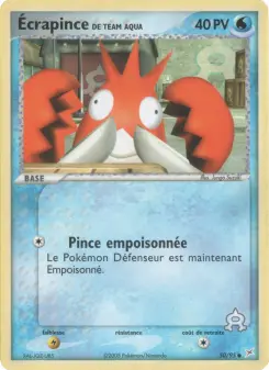 Écrapince de Team Aqua — carte 50 de l’extension EX Team Magma vs Team Aqua