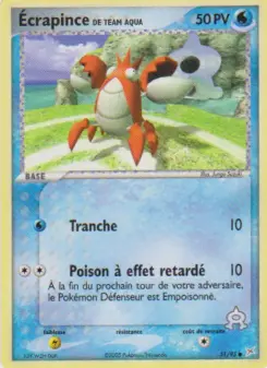Écrapince de Team Aqua — carte 51 de l’extension EX Team Magma vs Team Aqua