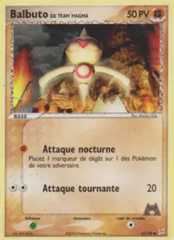 Balbuto de Team Magma — carte 61 de l’extension EX Team Magma vs Team Aqua