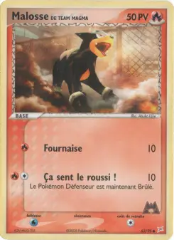 Malosse de Team Magma — carte 62 de l’extension EX Team Magma vs Team Aqua