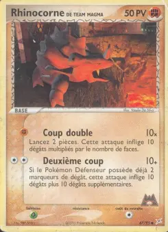 Rhinocorne de Team Magma — carte 67 de l’extension EX Team Magma vs Team Aqua