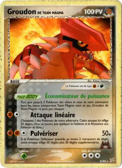 Groudon de Team Magma — carte 9 de l’extension EX Team Magma vs Team Aqua